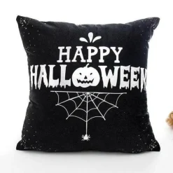 Halloween Kissenbezüge - Schwarz-Weiß Gruseliges Dekor