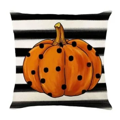 Halloween Kissenbezug - Schwarze Hexe Geist Leinen Kissenbezug