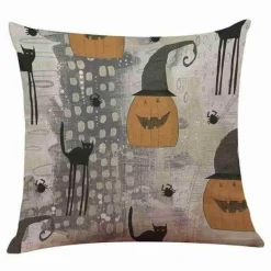 Halloween Kürbis Kissenbezüge - Bequemes Baumwolldekor