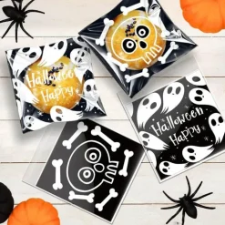 Halloween-Keksverpackungsbeutel – 100 Stück für Gebäckdekorations-Leckereien