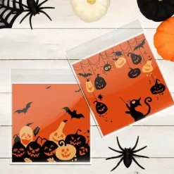Halloween-Keksverpackungsbeutel – 100 Stück für Gebäckdekorations-Leckereien