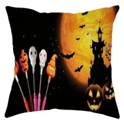 Halloween-Kürbis-Kissenbezüge – Dekorative, gruselige Kissen