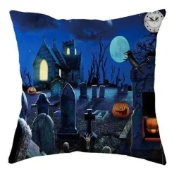 Halloween-Kürbis-Kissenbezüge – Dekorative, gruselige Kissen