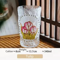 Handbemalte Teetasse aus Glas – Einzigartiges Weihnachtsgeschenk für Zuhause oder das Büro