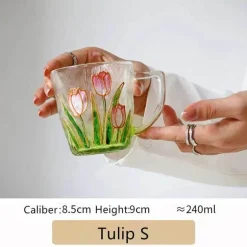 Handbemalte Teetasse aus Glas – Einzigartiges Weihnachtsgeschenk für Zuhause oder das Büro