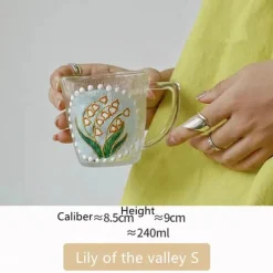 Handbemalte Teetasse aus Glas – Einzigartiges Weihnachtsgeschenk für Zuhause oder das Büro