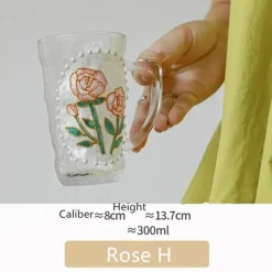 Handbemalte Teetasse aus Glas – Einzigartiges Weihnachtsgeschenk für Zuhause oder das Büro