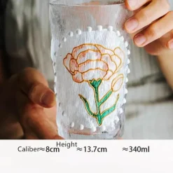 Handbemalte Teetasse aus Glas – Einzigartiges Weihnachtsgeschenk für Zuhause oder das Büro