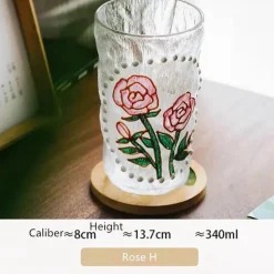 Handbemalte Teetasse aus Glas – Einzigartiges Weihnachtsgeschenk für Zuhause oder das Büro