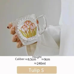 Handbemalte Teetasse aus Glas – Einzigartiges Weihnachtsgeschenk für Zuhause oder das Büro