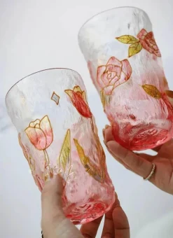 Handbemalte Teetasse aus Glas – Einzigartiges Weihnachtsgeschenk für Zuhause oder das Büro