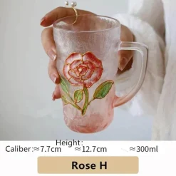 Handbemalte Teetasse aus Glas – Einzigartiges Weihnachtsgeschenk für Zuhause oder das Büro