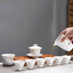 Handbemaltes Porzellan-Teeservice - Kung Fu Teekannen-Tassen-Kollektion