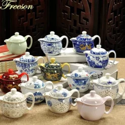 Handgefertigte Keramik-Teekanne mit Drachendesign – 350 ml Porzellan-Teekanne