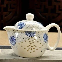 Handgefertigte Keramik-Teekanne mit Drachendesign – 350 ml Porzellan-Teekanne