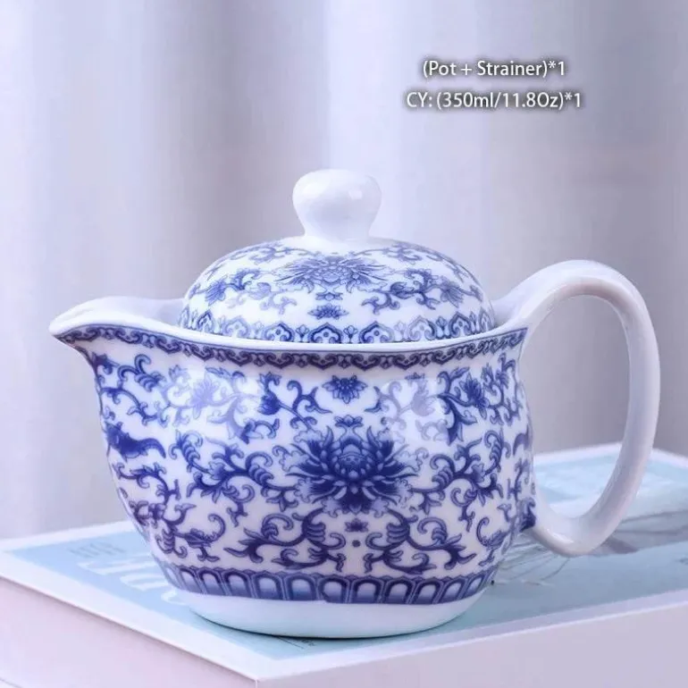 Handgefertigte Keramik-Teekanne mit Drachendesign – 350 ml Porzellan-Teekanne