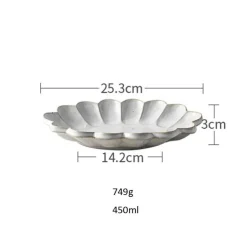 Handgefertigter Retro-Blumen-Keramik-Essteller - Geschirr im Western-Stil