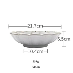 Handgefertigter Retro-Blumen-Keramik-Essteller - Geschirr im Western-Stil