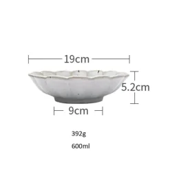 Handgefertigter Retro-Blumen-Keramik-Essteller - Geschirr im Western-Stil