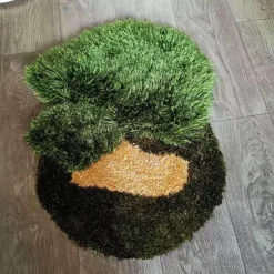 Handgefertigter Waldgras-Teppich – Naturinspirierte Innenmatte