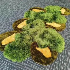 Handgefertigter Waldgras-Teppich – Naturinspirierte Innenmatte