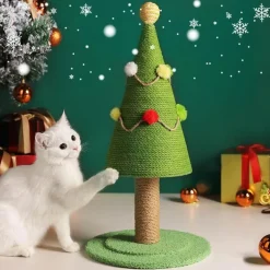 Handgefertigter Weihnachtsbaum-Katzenkratzbaum – Einzigartige Katzenmöbel für weihnachtliche Freude