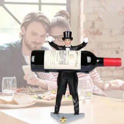 Handgefertigter Zauberer-Weinhalter – Kreatives, einzigartiges Weinregal