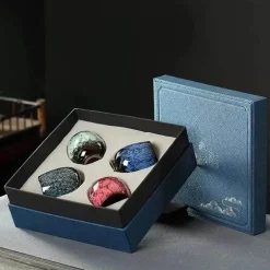 Handgefertigtes Keramikbecher-Set – Einzigartiges Trinkgeschirr für Kaffee und Tee in Geschenkbox
