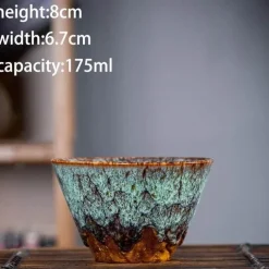 Handgefertigtes Kung-Fu-Teetassen-Set aus Keramik – Trinkgeschirr aus Porzellan