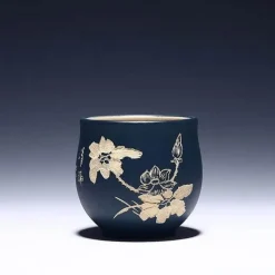 Handgemachte chinesische Porzellan-Teetasse - Landschaftsmuster