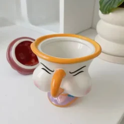 Handgezeichnetes Espressotassen-Set aus Keramik – 237 ml Cappuccino-Untertasse