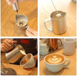 Hand-Milchaufschäumer - Professioneller Kaffee-Schneebesen-Schaummacher