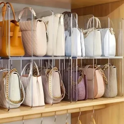 Handtaschenständer aus Acryl – Modernes Geldbörsen-Organizer-Display