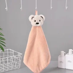 Handtuch mit Cartoon-Kaninchen – weiches, schnell trocknendes und saugfähiges Frottee-Handtuch aus Korallenvlies