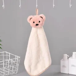 Handtuch mit Cartoon-Kaninchen – weiches, schnell trocknendes und saugfähiges Frottee-Handtuch aus Korallenvlies