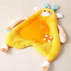 Handtuch mit Cartoon-Tieren – weiches Korallenvlies, hohe Saugfähigkeit, Kinderhandtuch