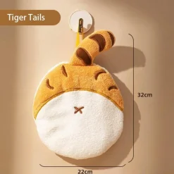 Handtuch mit Tigerkatzen-Motiv, weich, saugfähig, für Küche und Badezimmer