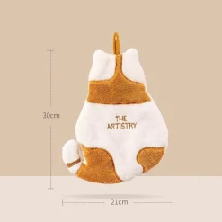 Handtuch mit Tigerkatzen-Motiv, weich, saugfähig, für Küche und Badezimmer