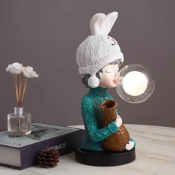 Hasenohr-Schreibtischlampe – Niedliche Blasenleuchte