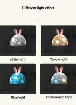 Hasenprojektor-Nachtlicht - LED-Sternenuniversumlampe