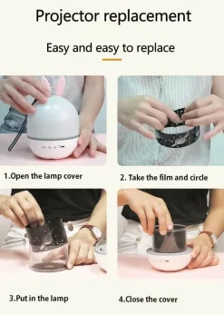 Hasenprojektor-Nachtlicht - LED-Sternenuniversumlampe