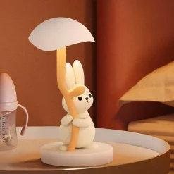 Hasen-Schreibtischlampe – Süßes Nachtlicht für Kinder, Kuscheltier-Dekor