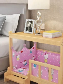 Haustierbett aus Holz – Abnehmbares Tischbett für pelzige Freunde