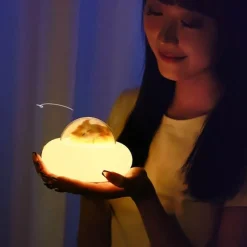 Haustier-Raumschiff-Nachtlicht – Niedliche Silikonlampe für Haustiere