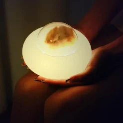 Haustier-Raumschiff-Nachtlicht – Niedliche Silikonlampe für Haustiere