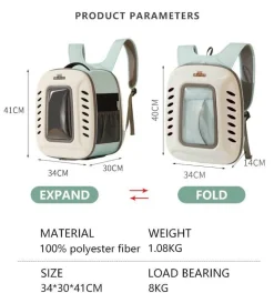 Haustier-Tragerucksack – bequeme, atmungsaktive Reisetasche für Haustiere