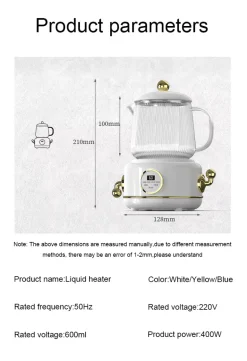 Health Cup Glas Wasserkocher Anti-Dry Schnellkochtopf Health Pot