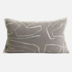 Hellgraue Kissenbezüge mit Kaffeestruktur - Moderne Wohndekor-Kissen