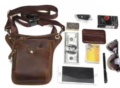 Herren-Umhängetasche aus Leder – stilvolle Reisetasche