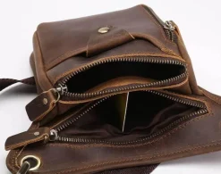 Herren-Umhängetasche aus Leder – stilvolle Reisetasche